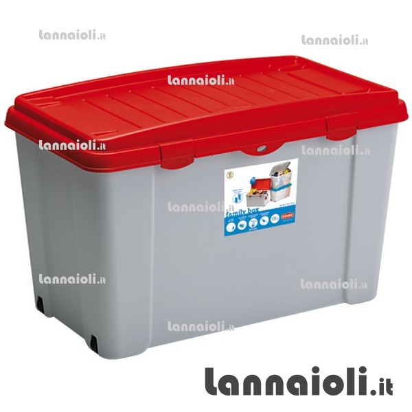 BAULE PLASTICA FAMILY BOX C-RUOTE 120 L. stefanplast
