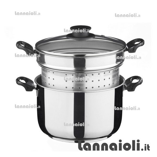 SPAGHETTIERA INOX-CM.20 C-COP. steel pan