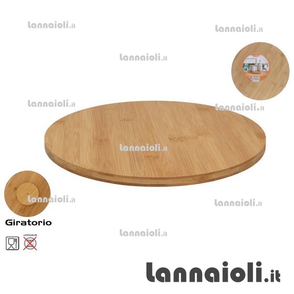 TAGLIERE LEGNO GIREVOLE CM.30 BAMBOO 