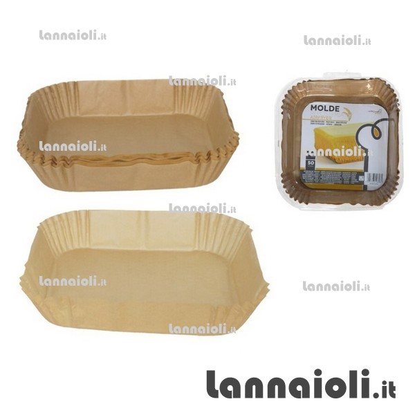 CONTENITORI QUADRATI CARTA FORNO PER FRIGGITRICE ARIA PZ.50 CM.20 CONTENITORI QUADRATI CARTA FORNO PER FRIGGITRICE ARIA PZ.50 CM.20