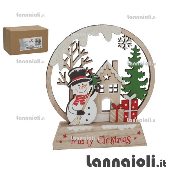 SFERA LEGNO SCENA NATALIZIA CM.16 SFERA LEGNO SCENA NATALIZIA CM.16