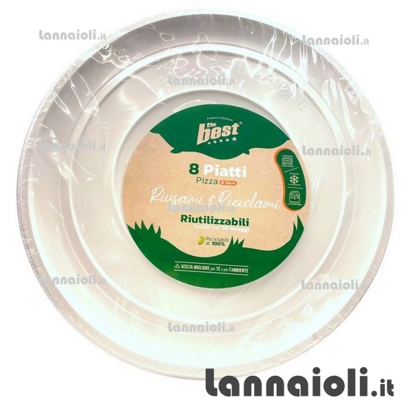 PIATTI PIZZA PLASTICA PZ.8 CM.32 PIATTI PIZZA PLASTICA PZ.8 CM.32