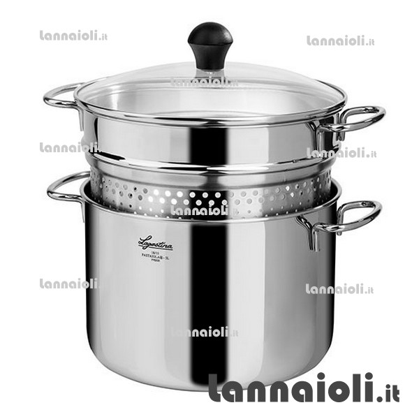 SPAGHETTIERA PASTAIOLA COP. VETRO CM.22 lagostina SPAGHETTIERA PASTAIOLA COP. VETRO CM.22 lagostina