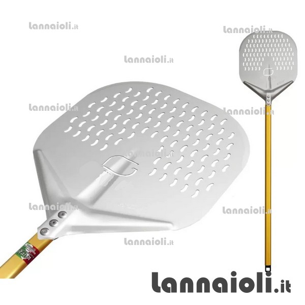 PALA FORNO X PIZZA ALLUMINIO FORATA 33X33 PALA FORNO X PIZZA ALLUMINIO FORATA 33X33
