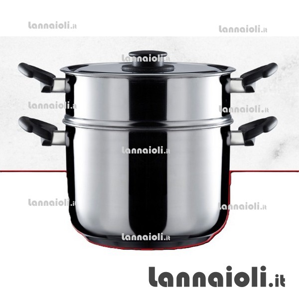 CUSCUSSIERA INOX CM.22 steel pan